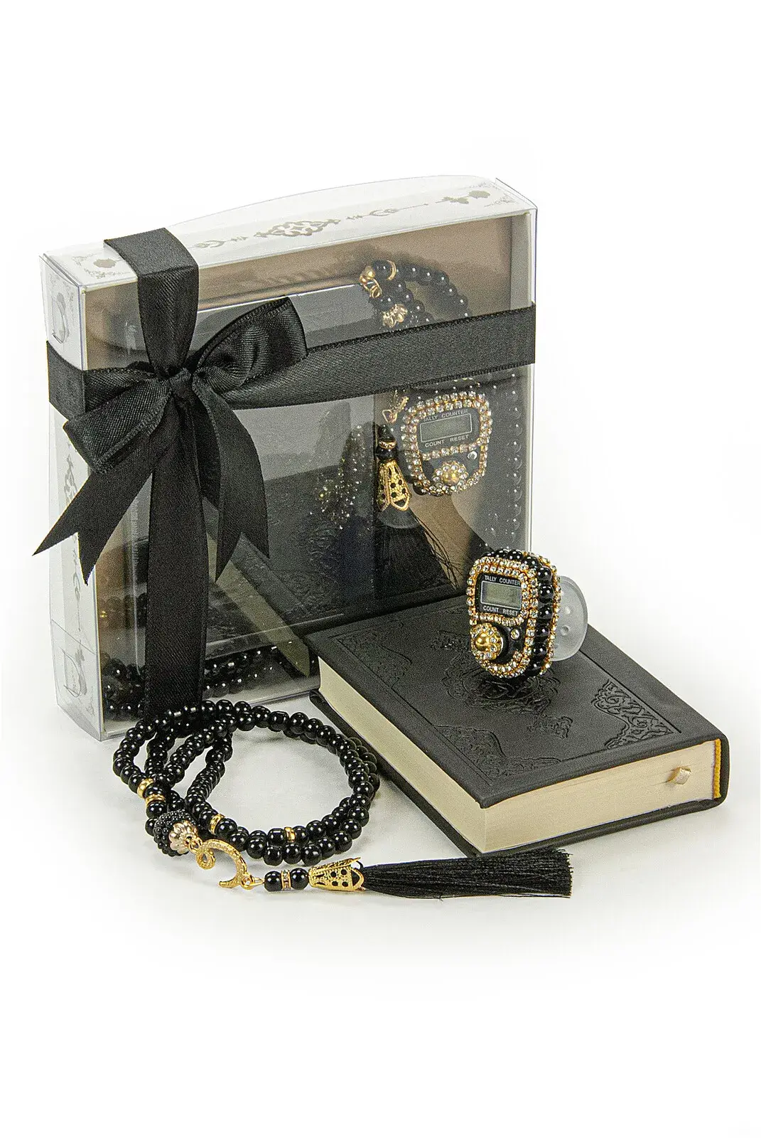 inci-tesbih-ve-zikirmatikli-siyah-kurani-kerim-seti-dini-hediyelik-siyah