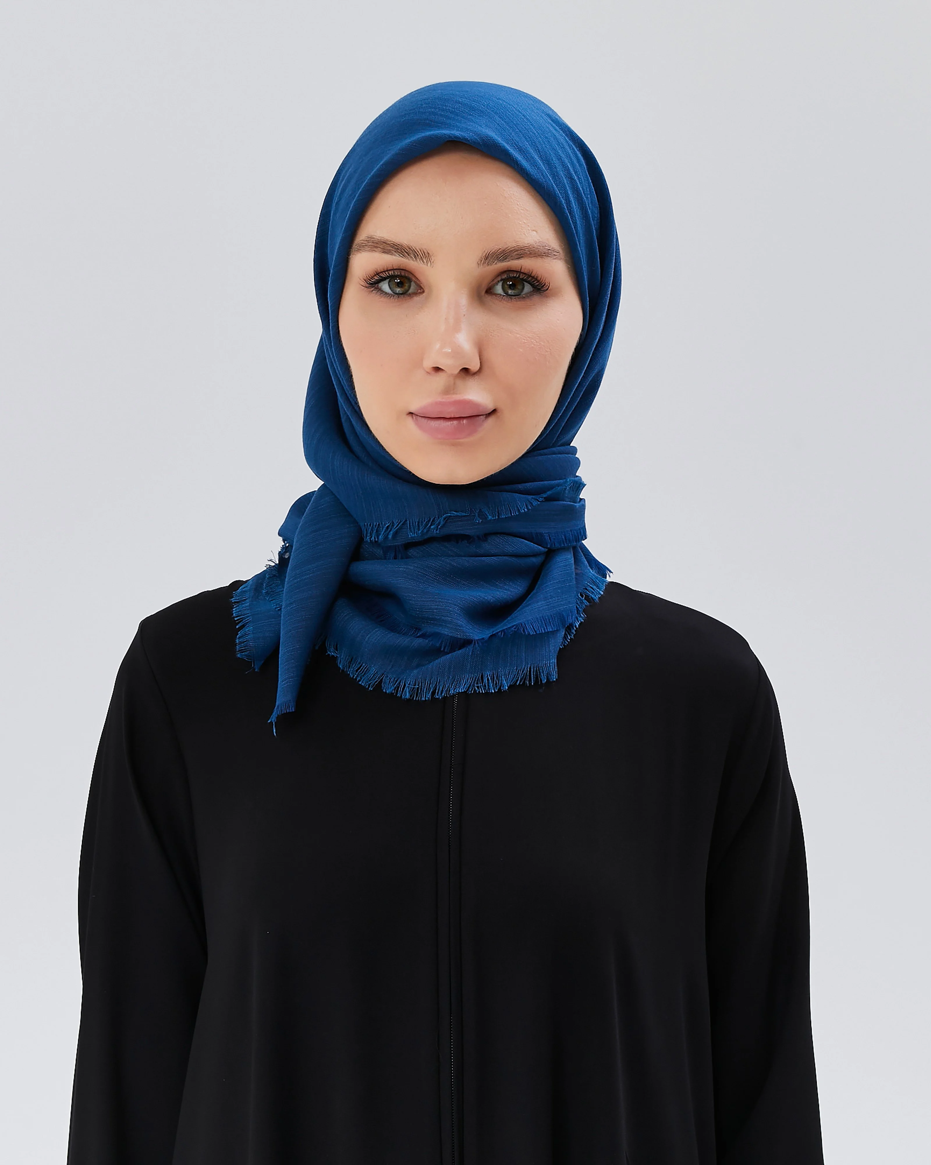 KARE düz filamlı eşarp MAVİ