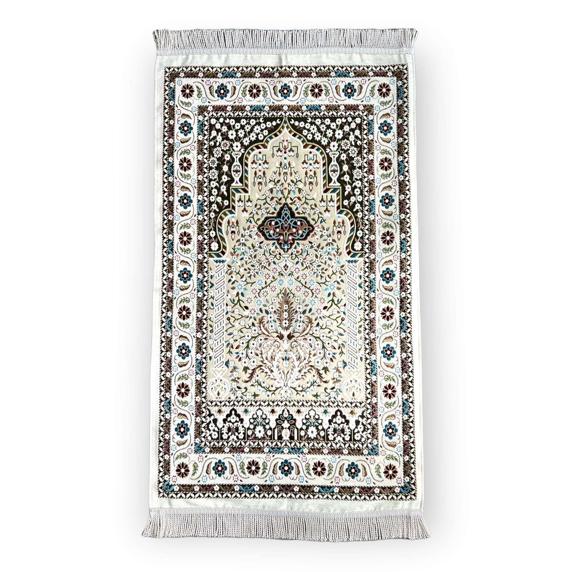 Lüks Astarlı Hereke Seccade Krem Renk