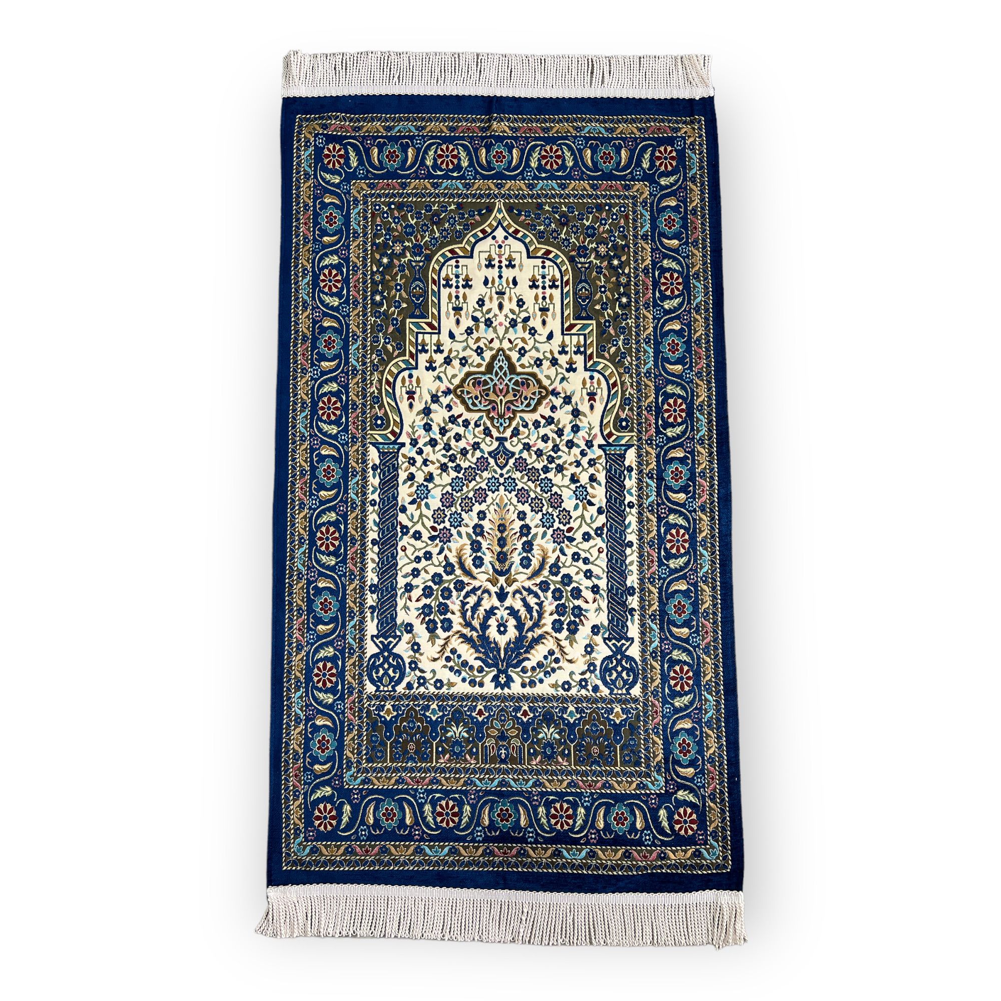 Lüks Astarlı Hereke Seccade Lacivert