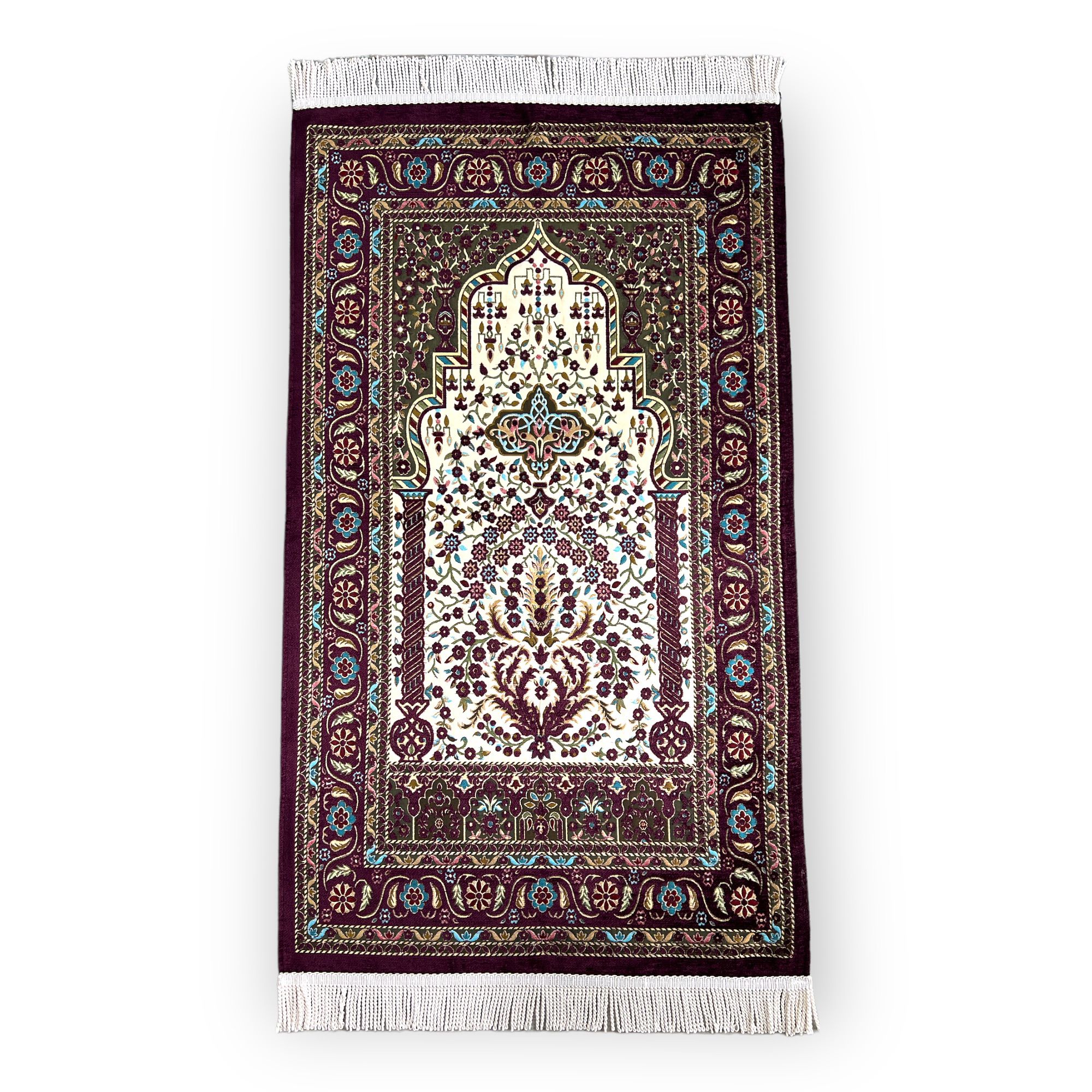 Lüks Astarlı Hereke Seccade Mürdüm