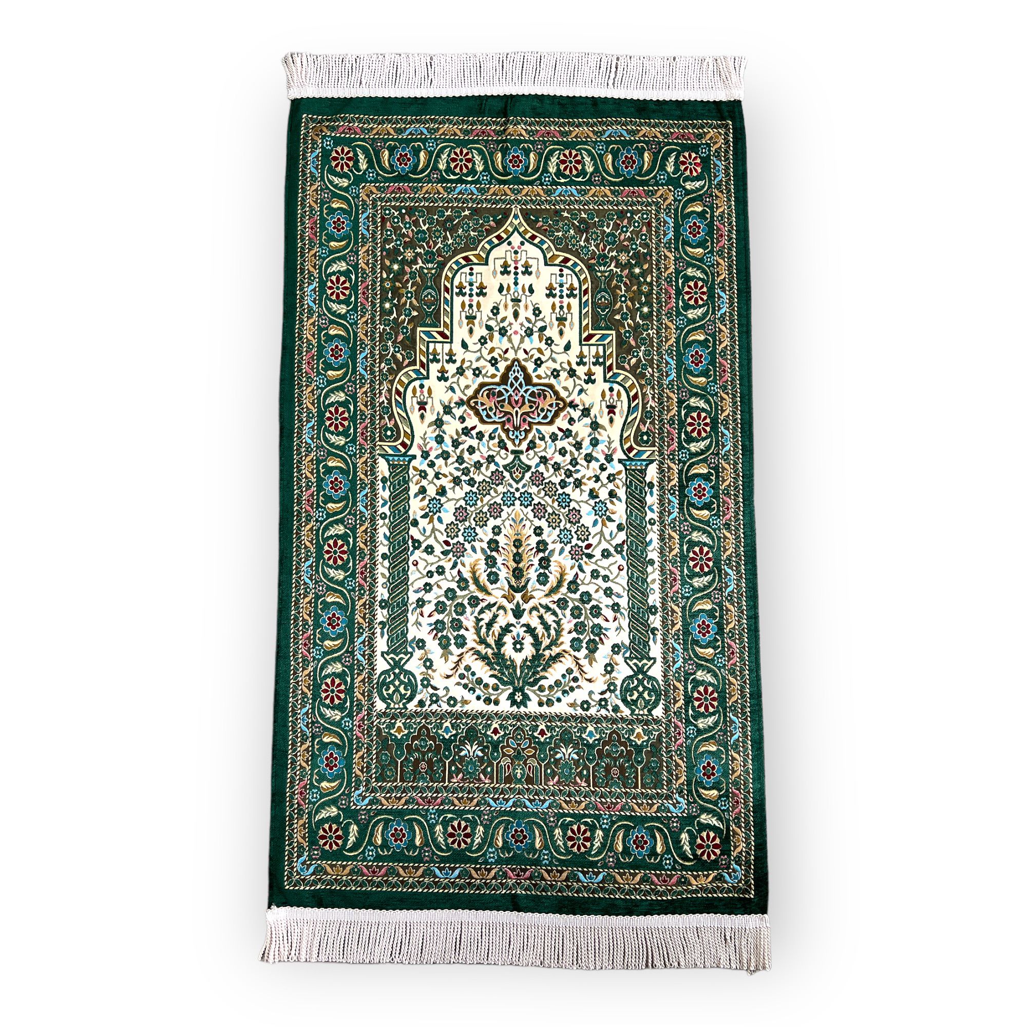 Lüks Astarlı Hereke Seccade Yeşil