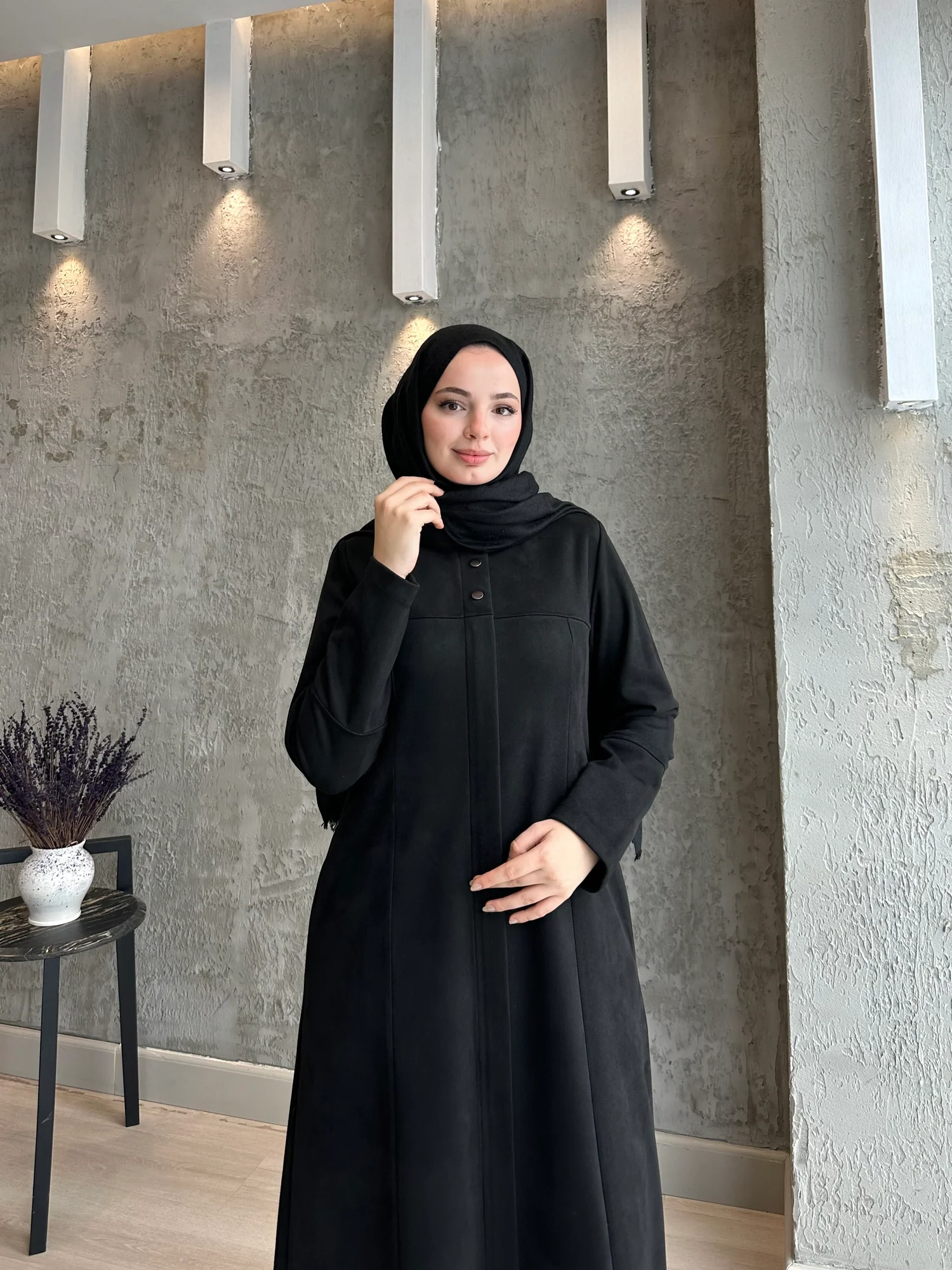 Süet Robalı Süs çıtçıt Detaylı Kuplu Gizli Fermuarlı